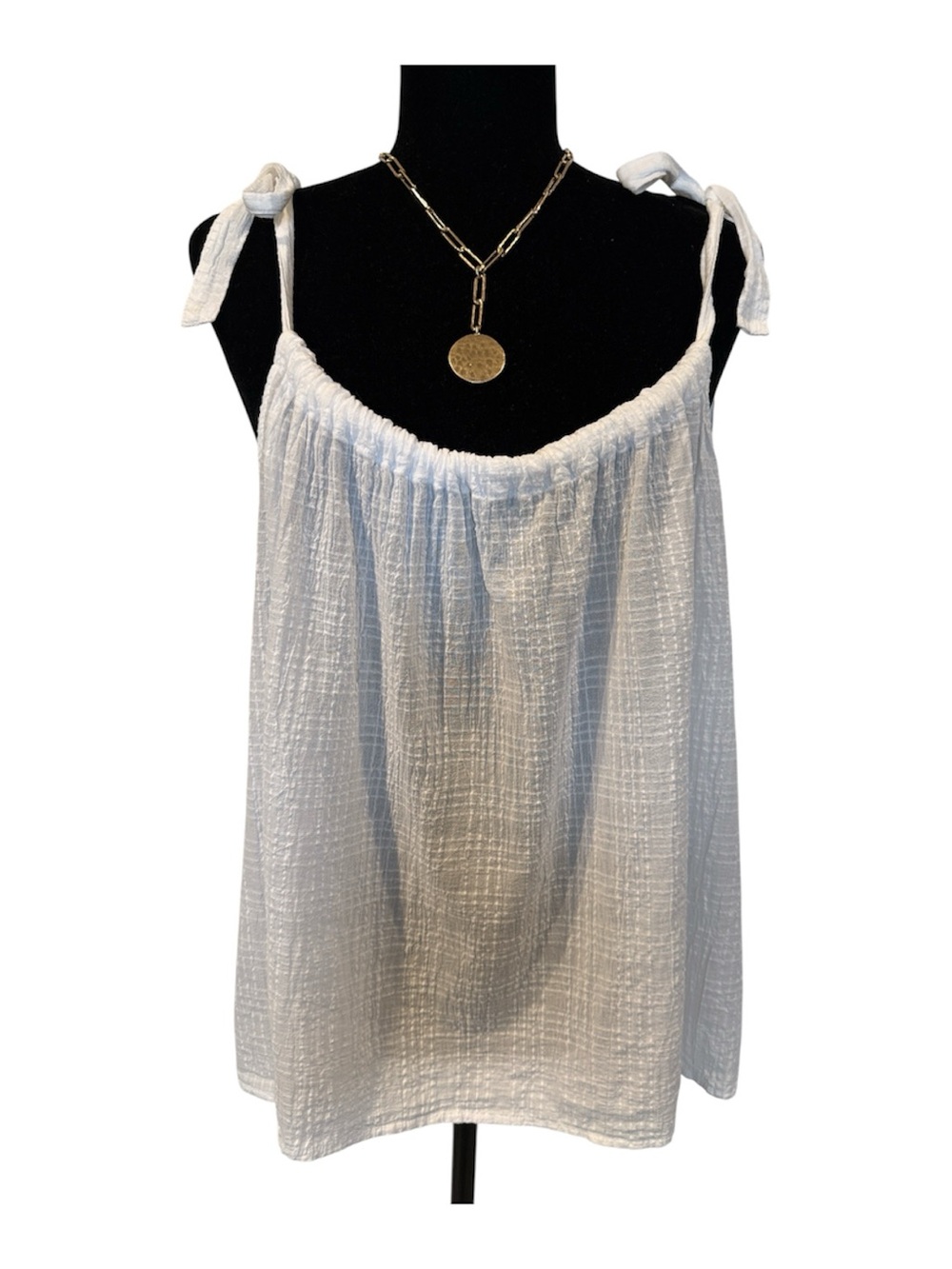 Gap Tie-Shoulder Textured Top